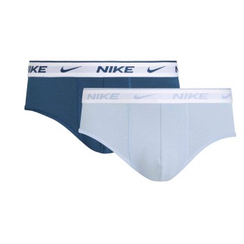 Nike 2P Everyday Cotton Stretch Briefs Marine/Denim bomuld Medium Herre