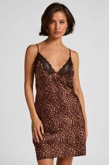 Hunkemöller Slipdress Leopard Gabrielle Sort