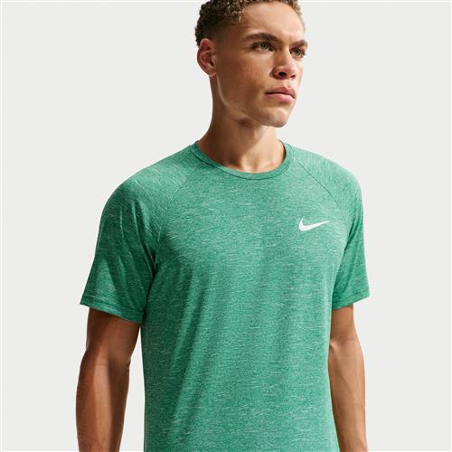 Kortærmet Nike Swim Hydroguard Essential Dri-FIT UV-overdel til mænd - grøn