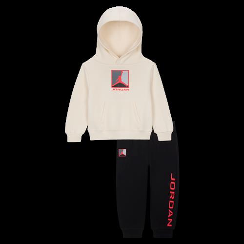 Todelt Jordan Essentials Baseline-hættetrøjesæt i fleece til babyer (12-24 M) - brun