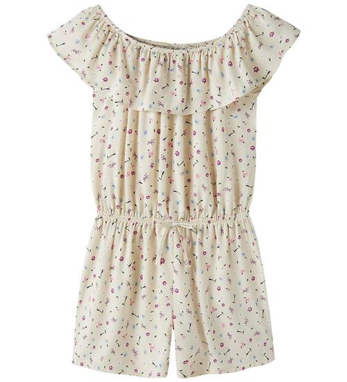 Name It Buksedragt - NkfVinaya - Almond Milk/Cute Flowers