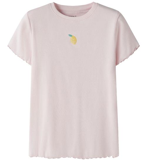 Name It T-shirt - Rib - NkfVivemma - Cradle Pink/Lemon