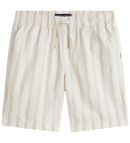 Tommy Hilfiger Shorts - Hør/Bomuld - Classic Beige Stripe