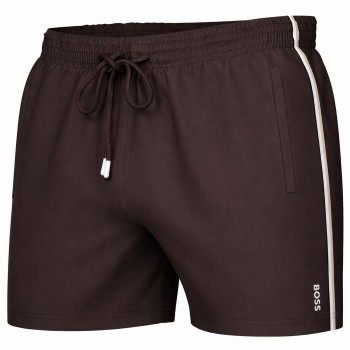 BOSS Badebukser Iconic Swimshorts Mørkbrun  polyester Medium Herre
