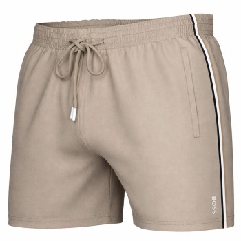 BOSS Badebukser Iconic Swimshorts Beige polyester Medium Herre