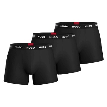 HUGO 3P Triplet Boxer Brief Sort/Hvid bomuld X-Large Herre