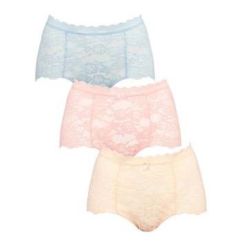 Missya Trusser 3P Lace Maxi Flerfarvet Large Dame