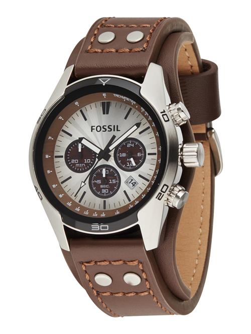 FOSSIL Analogt ur 'Coachman'  mørkebrun / antracit / sølv