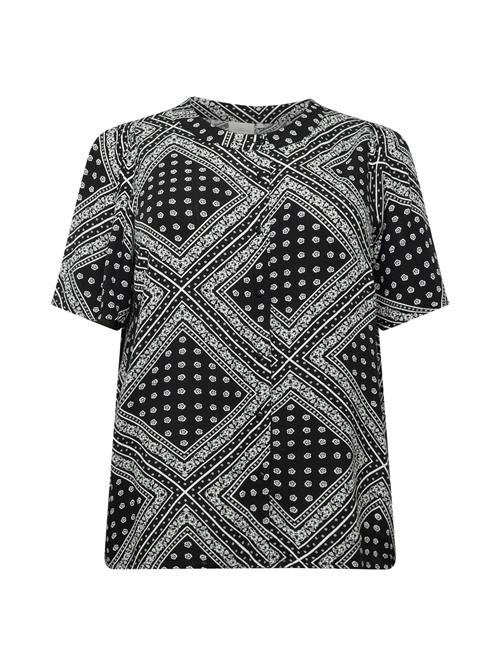 ONLY Carmakoma Bluse 'CARCHERRY'  sort / hvid