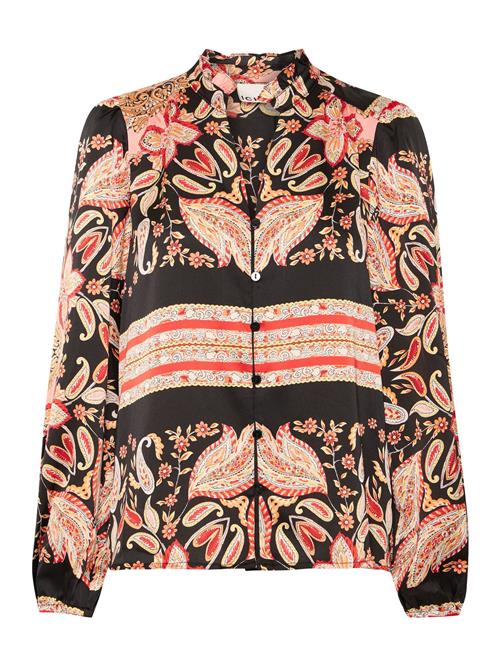 ICHI Bluse 'Brigitte'  blandingsfarvet / sort