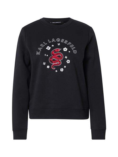 Karl Lagerfeld Sweatshirt  rød / sort / offwhite