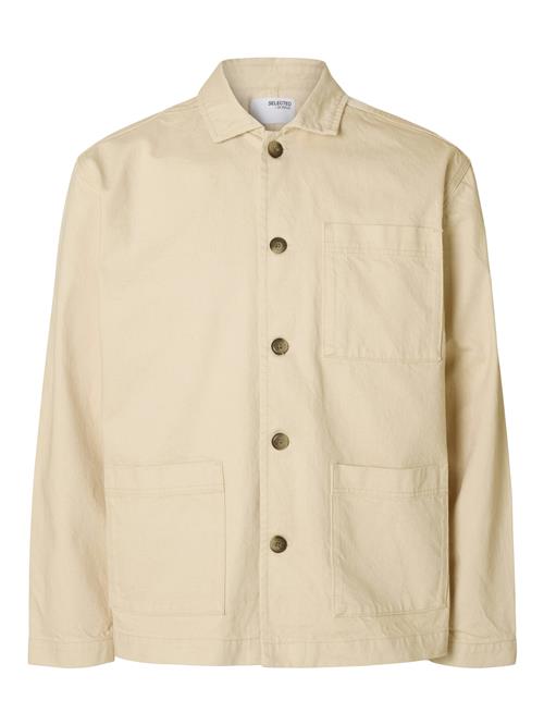 SELECTED Overgangsjakke 'SLHNoah'  ecru