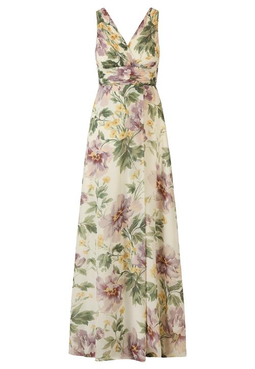 Kraimod Festkjole  beige / lysegul / lysegrøn / lysviolet