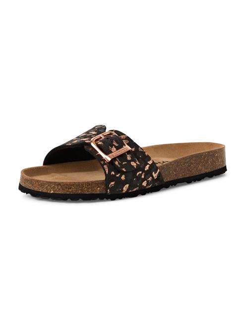 Tamaris Pantoletter  guld / sort