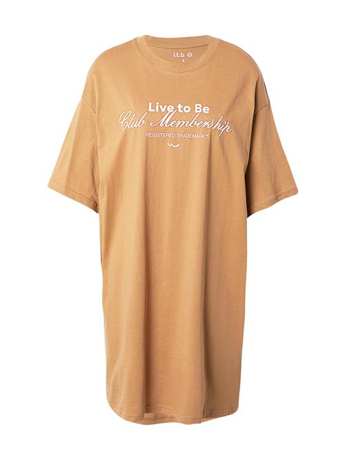 LTB Kjole 'YENAFE'  camel / hvid