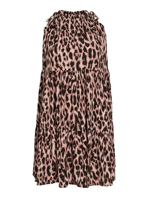 VILA Sommerkjole 'VIMesa'  brun / brokade / lyserød