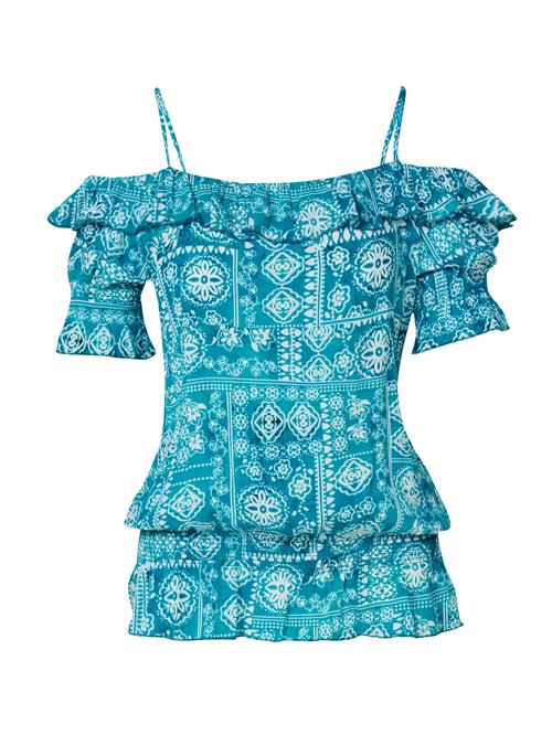 KOROSHI Bluse  navy / turkis / hvid