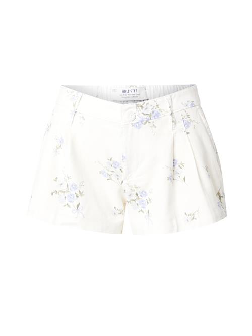 HOLLISTER Bukser med lægfolder  blå / lyseblå / grøn / hvid