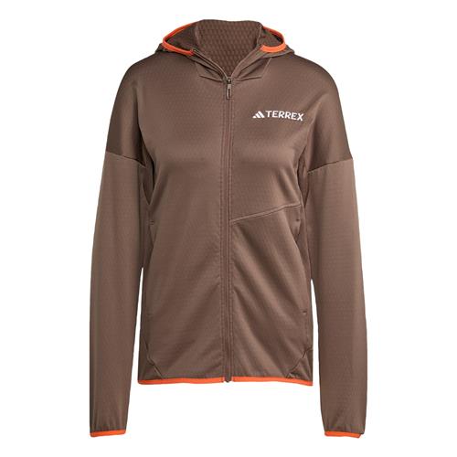 ADIDAS TERREX Funktionsfleecejakke 'Xperior'  choko / orange / hvid