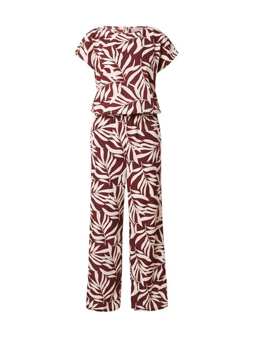VILA Jumpsuit 'VIGRAF'  rustbrun / hvid