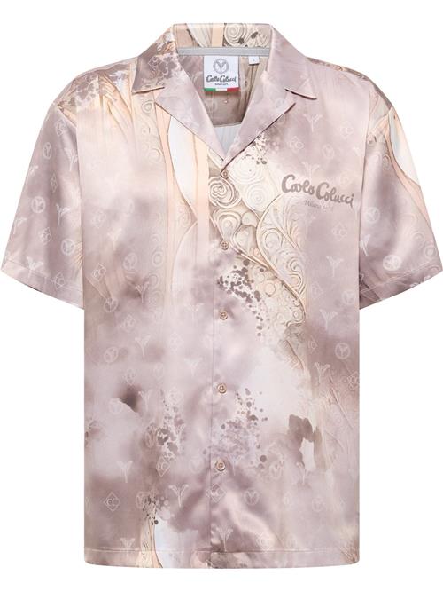 Carlo Colucci Skjorte 'Eikemann'  beige / sand / lilla