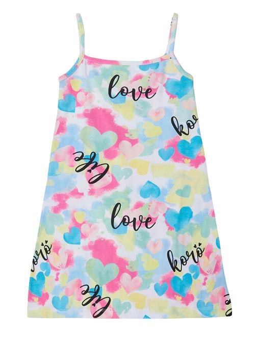 KOROSHI Kjole  himmelblå / gul / pink / sort