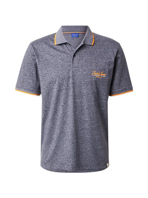 JACK & JONES Bluser & t-shirts 'JORTEN'  blå-meleret / orange / hvid