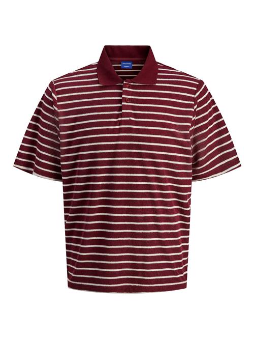 JACK & JONES Bluser & t-shirts 'JORGEN'  mørkerød / hvid