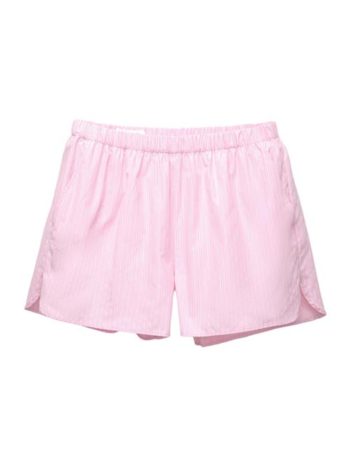 Pull&Bear Bukser  lyserød / hvid