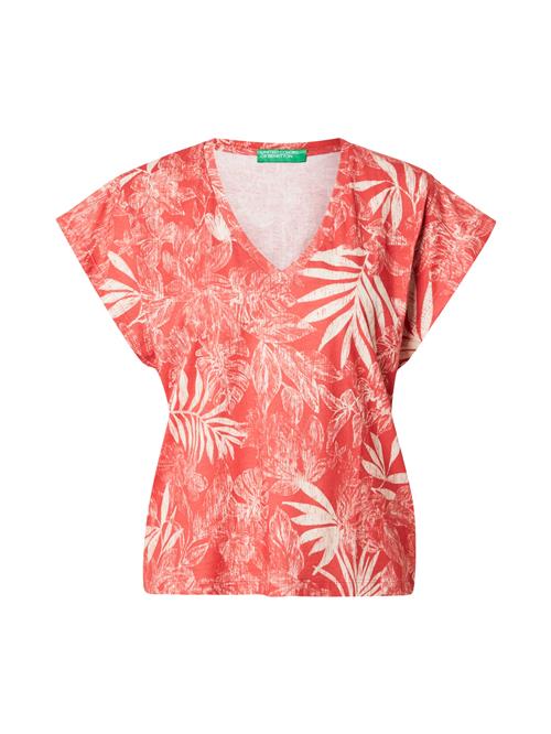 UNITED COLORS OF BENETTON Shirts  beige / orangerød