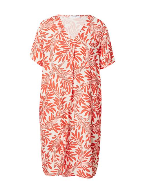 ZABAIONE Kjole 'Ro44myy'  orangerød / hvid