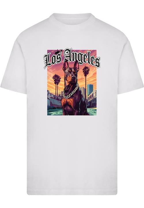 Mister Tee Bluser & t-shirts 'Los Angeles Dog'  orange / sort / hvid