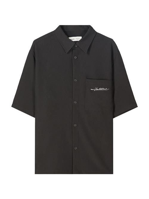 Bershka Skjorte  sort / offwhite