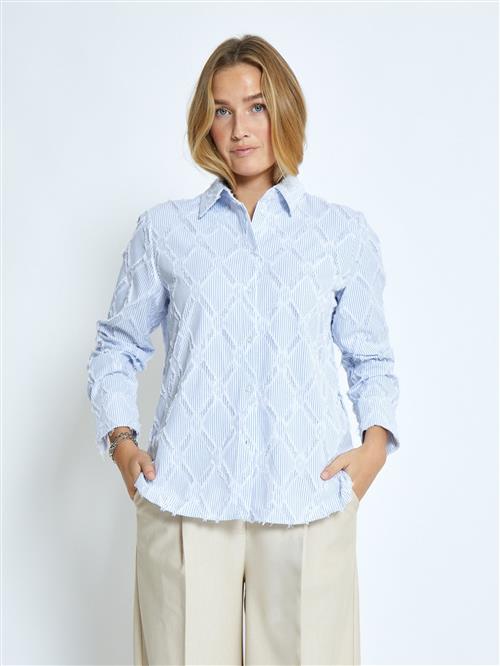 minus Bluse 'Astra'  lyseblå / hvid