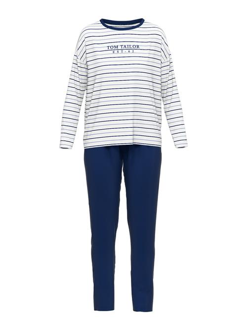 TOM TAILOR Pyjamas 'Zaria'  navy / safir / hvid