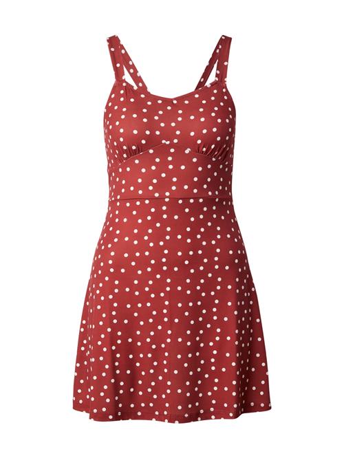 ABOUT YOU Kjole 'Zola'  rustrød / hvid