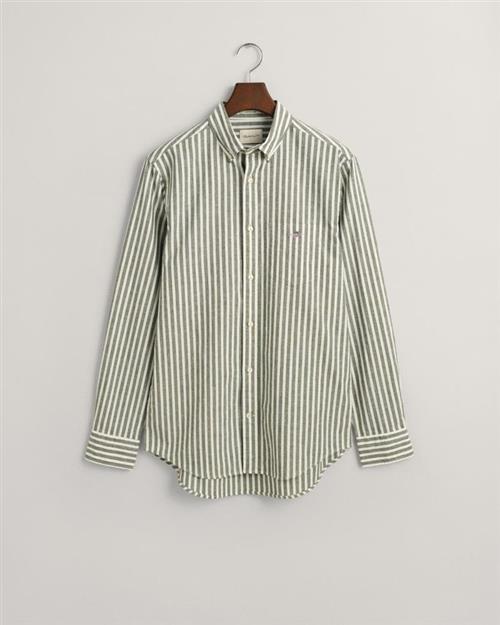 REG COTTON LINEN STRIPE SHIRT