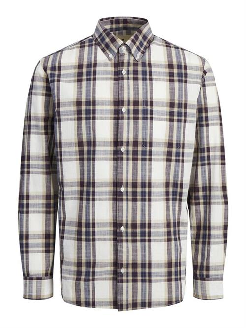 JPRBLUBROOK SLUB CHECK SHIRT L/S LN