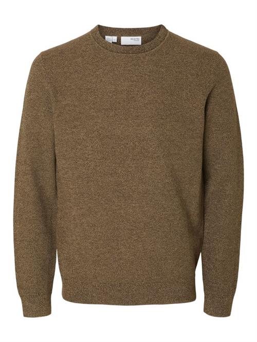 SLHROSS LS KNIT STRUCTURE CREW NECK