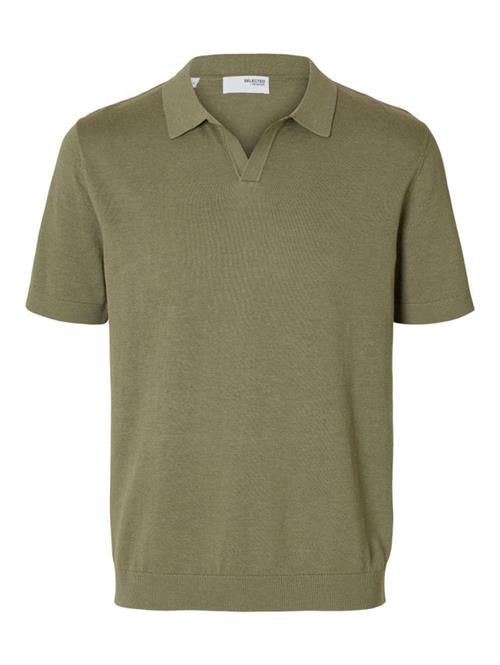 SLHMATTIS SS LINEN BLEND OPEN POLO