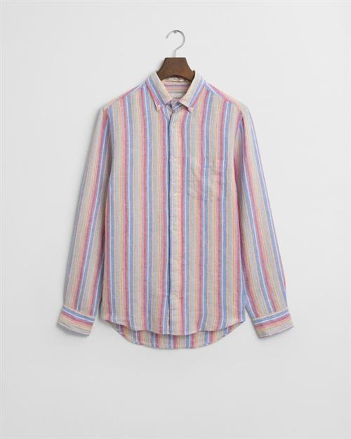 REG LINEN MULTISTRIPE SHIRT