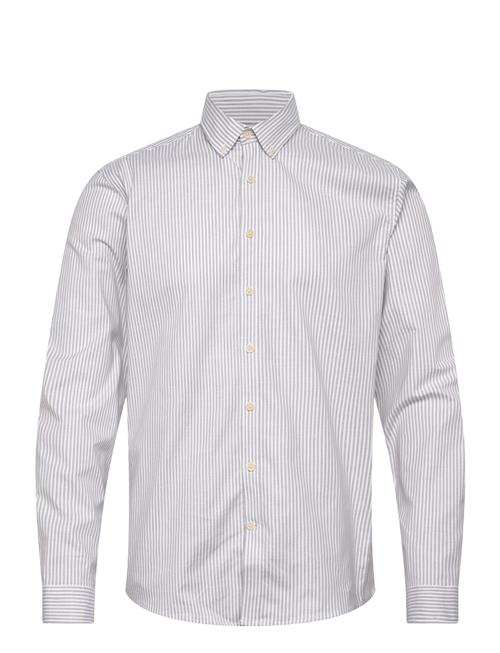 Lindbergh | Striped Superflex Oxford L/S | L