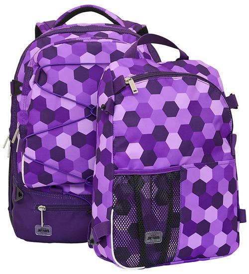Jeva Skoletaske - Supreme - Purple Cubes