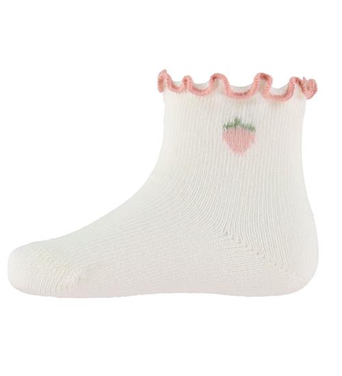 Lil Atelier Strømper - NbfFiducia - Coconut Milk/Strawberry