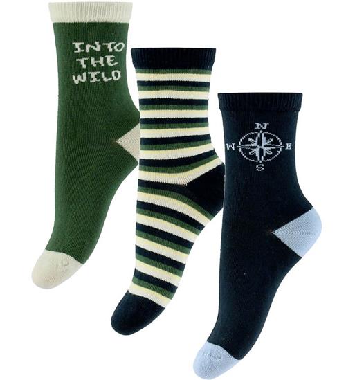 Name It Strømper - 3-pak - NmmHarlan - Garden Topiary/Navy Blaze