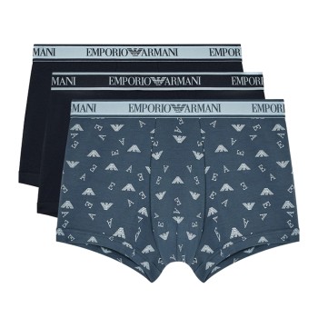 Emporio Armani Armani Logo Boxer Briefs With Core Logo Waistband 3P Marine/Blå bomuld XX-Large Herre