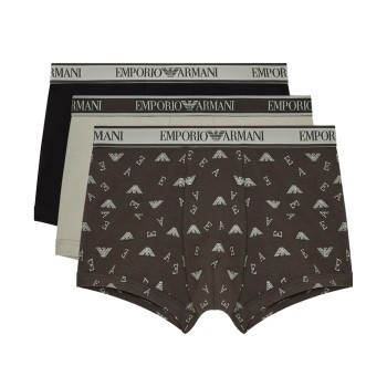 Emporio Armani Armani Logo Boxer Briefs With Core Logo Waistband 3P Flerfarvet bomuld X-Large Herre