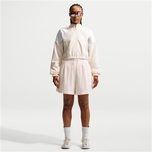 Løse Nike -shorts med høj talje i letvægtsripstop til kvinder - hvid