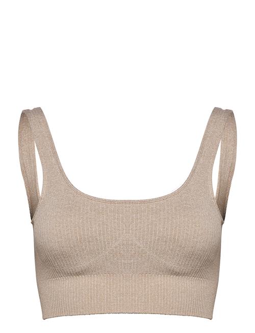 aim´n | Beige Ribbed Seamless Bra | XS