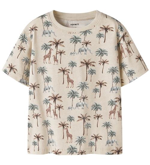 Se Name It T-shirt - NmmHarry - Peyote Melange hos KidsWorld